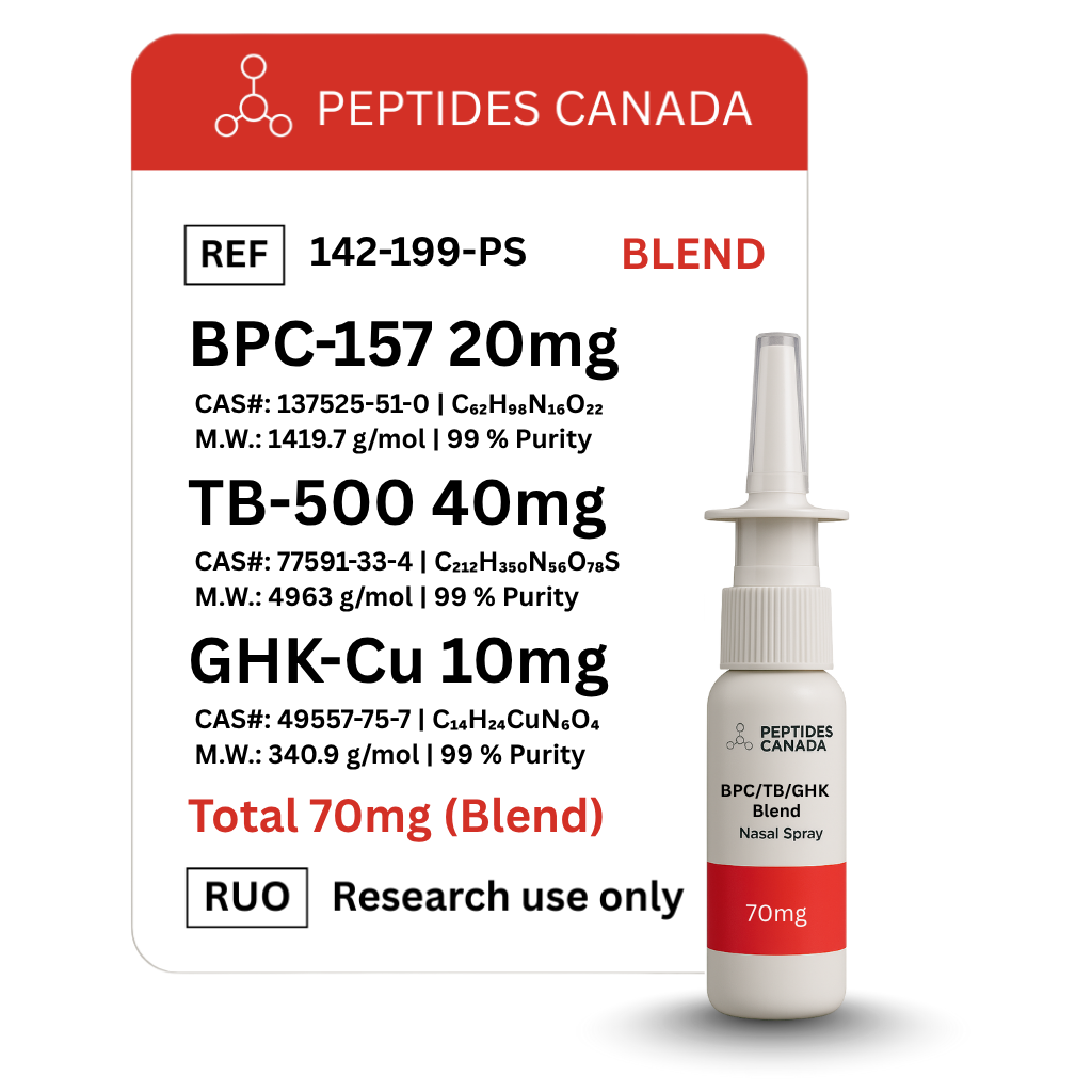 BPC-157 + TB-500 + GHK-Cu Peptide Blend - 70mg Total