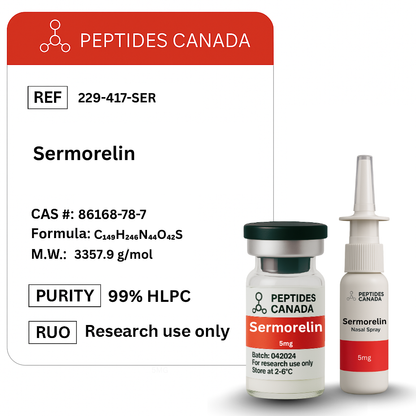 Sermorelin 5mg. A foundational GHRH for restoring natural GH levels.