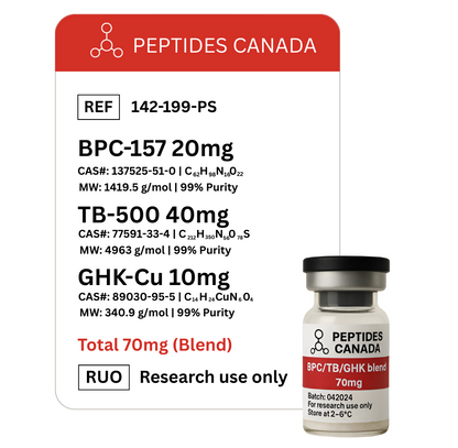 BPC-157 + TB-500 + GHK-Cu Peptide Blend - 70mg Total