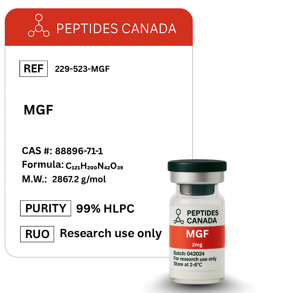 MGF 2mg. Ideal for post-workout muscle repair and localized growth.