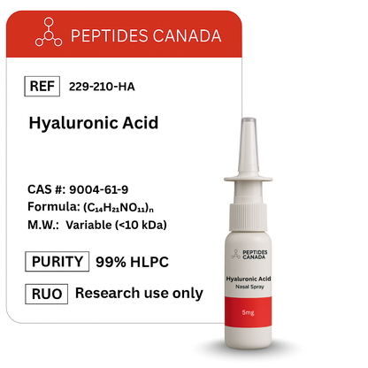 Hyaluronic Acid 5mg. Used for superior skin hydration and plumping.