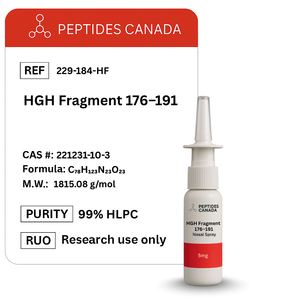 HGH Fragment 176-191 5mg. The specific HGH segment for targeted fat burning without other hormonal effects.
