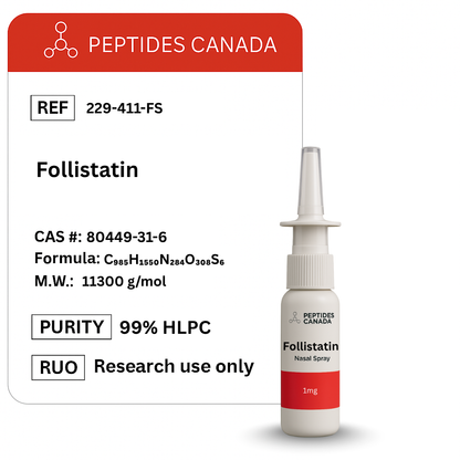 Follistatin 1mg. A myostatin inhibitor designed to unlock genetic potential for muscle growth.
