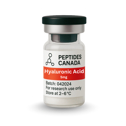 Hyaluronic Acid 5mg. Used for superior skin hydration and plumping.