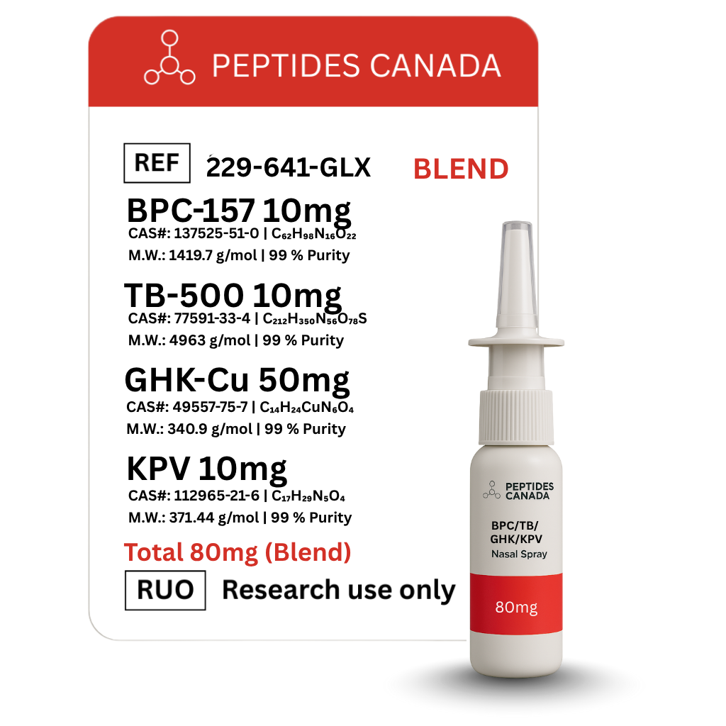 KLOW Blend - GHK-CU + TB-500 + BPC-157 + KPV 10mg - Total 80mg. An advanced blend for skin, healing, and inflammation.