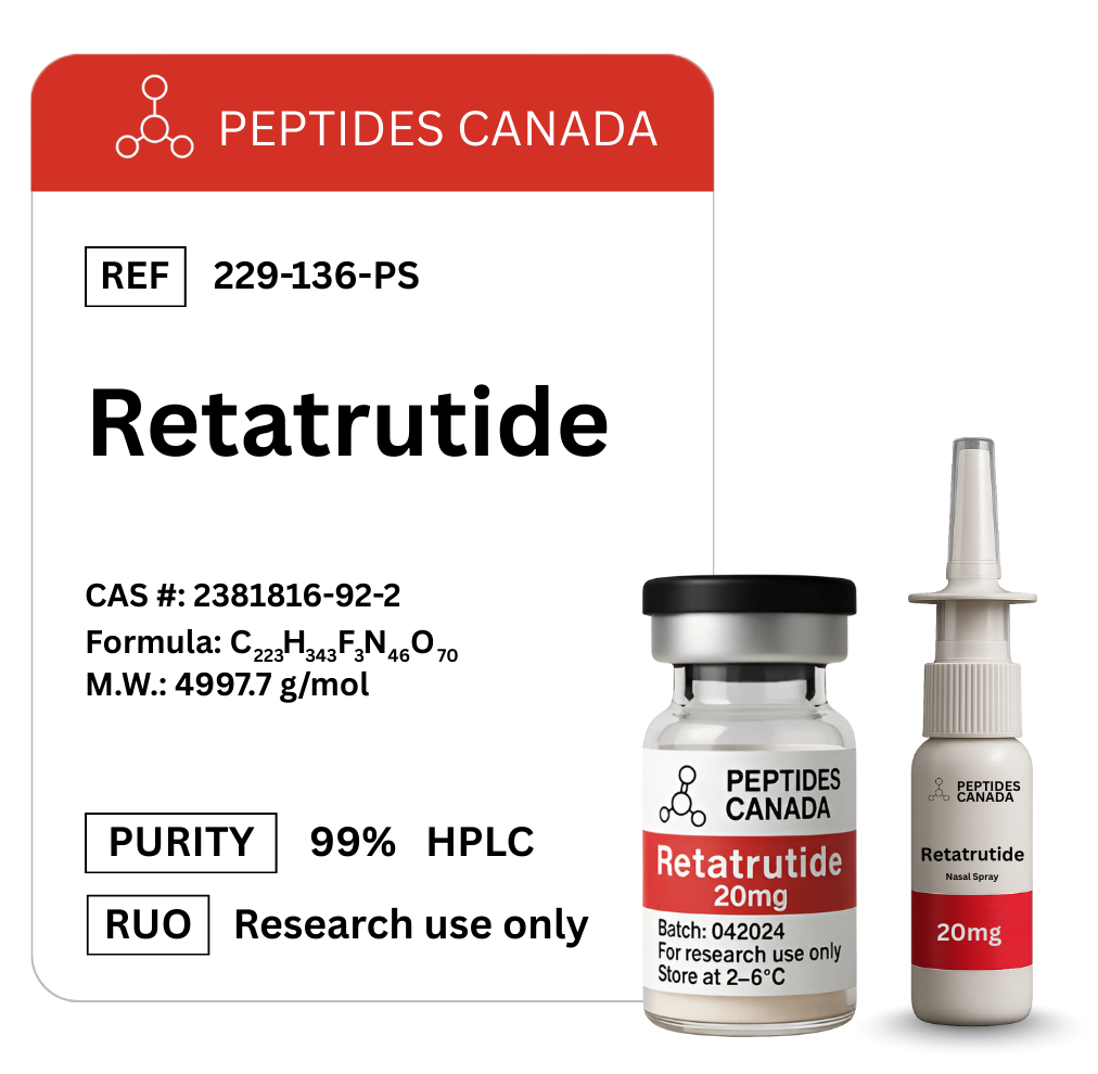 Retatrutide Triple Agonist - 20mg. Next-generation triple-agonist for aggressive fat loss and metabolic optimization.