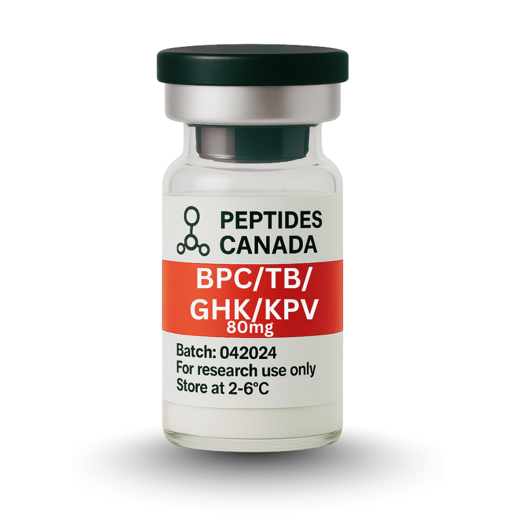 KLOW Blend - GHK-CU + TB-500 + BPC-157 + KPV 10mg - Total 80mg. An advanced blend for skin, healing, and inflammation.